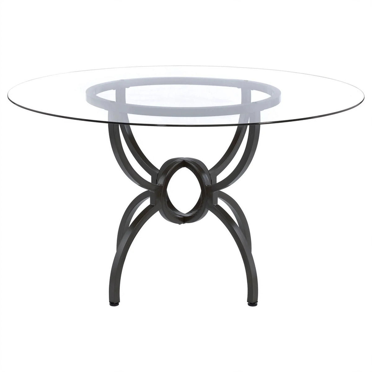 48" Round Metal & Glass Dining Table X414238