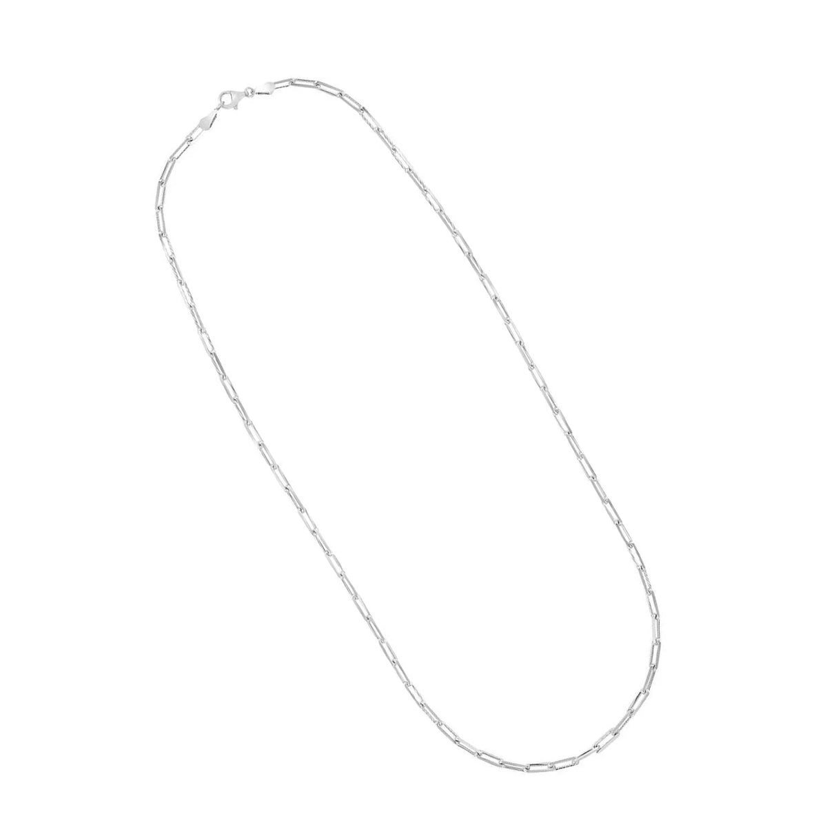 Sterling Silver Paperclip Chain Bracelet with Lobster Clasp - 10" C39720