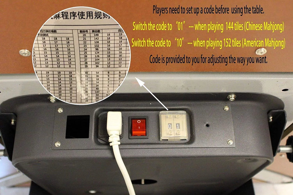 44mm Tiles Folding Automatic Mahjong Table with Drawers F175631