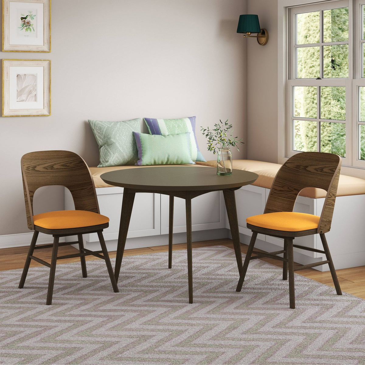 Kiwi Green Armless Side Chair Set of 2 Y68575