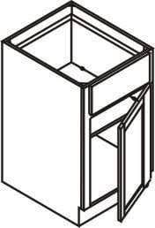 White Inset Raised Panel Base Cabinet J47963