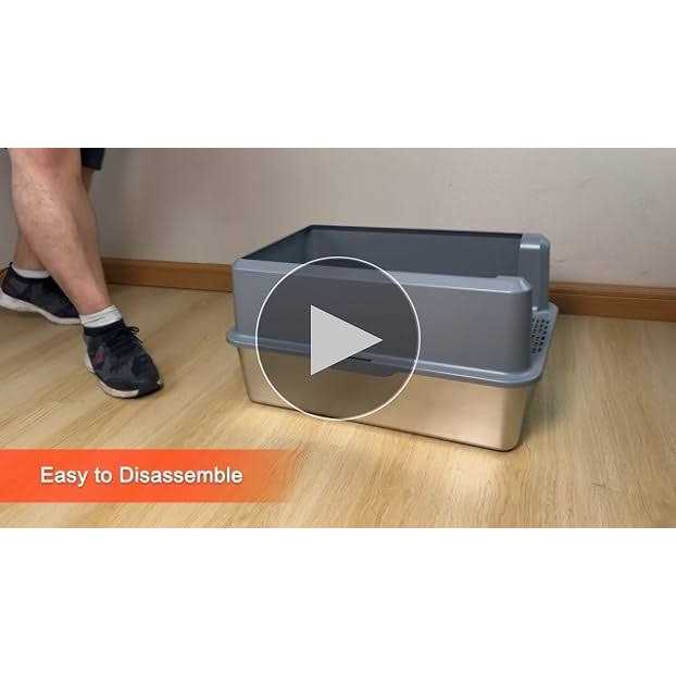 Enclosed Stainless Steel Litter Box XL with High Side C690882