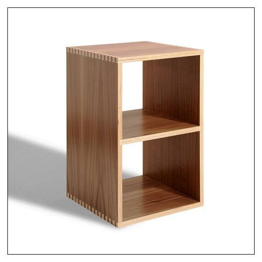 Walnut Cube Unit Bookcase R567623