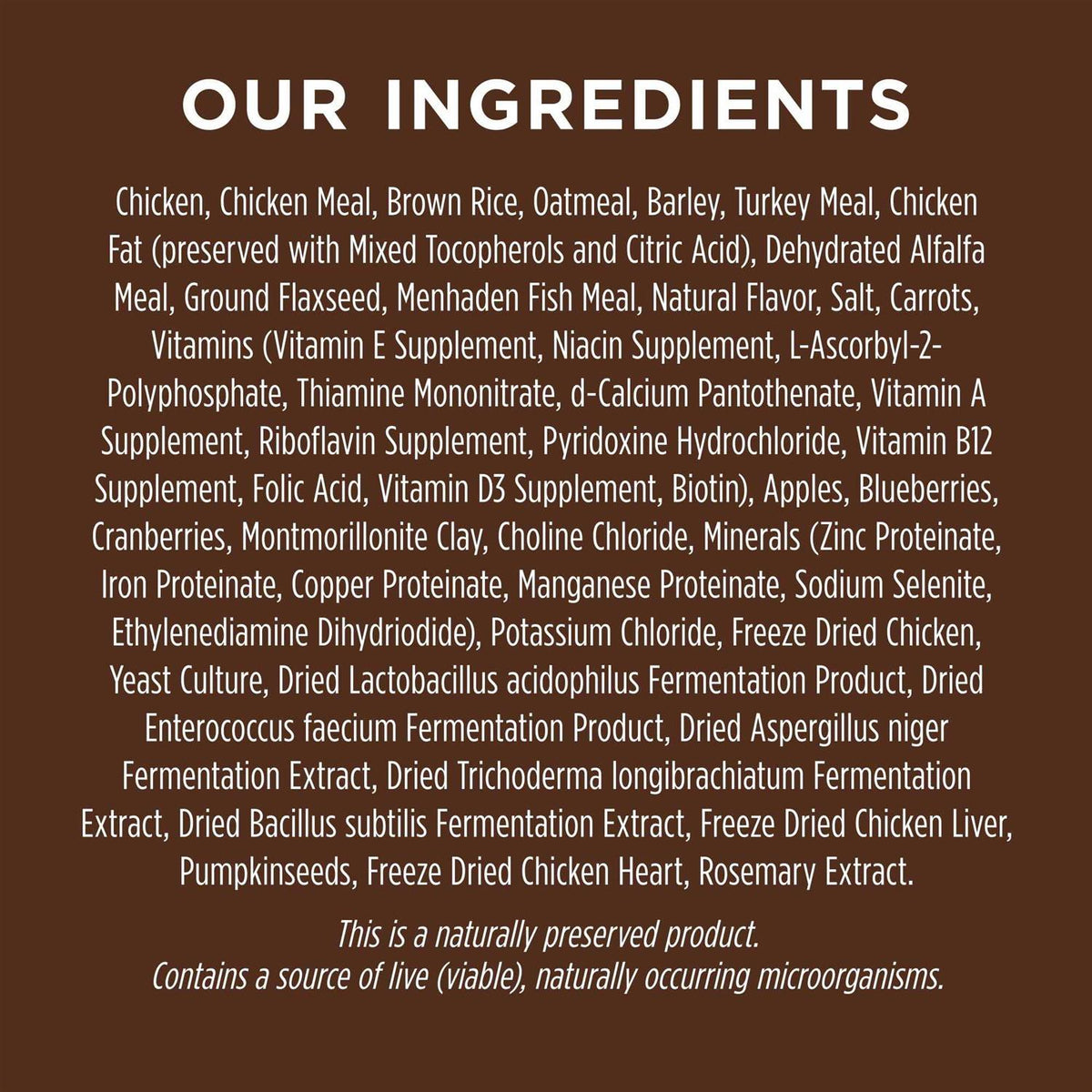 Chicken & Brown Rice Recipe Dry Dog Food D6900