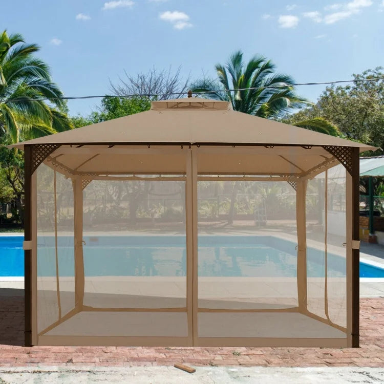Patio Gazebo with Netting V683