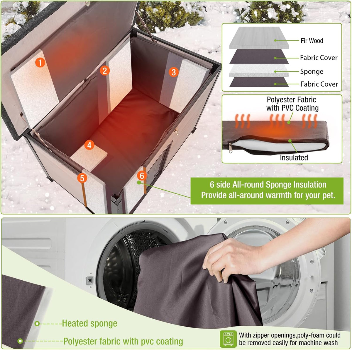 Outdoor Dog Kennel with Liner A19335