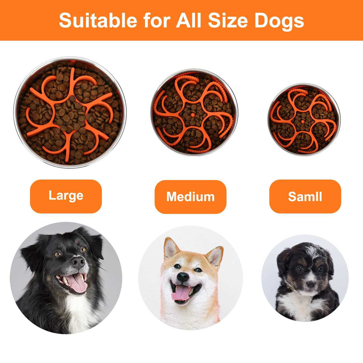 Silicone Spiral Slow Feeder Dog Bowl D871795