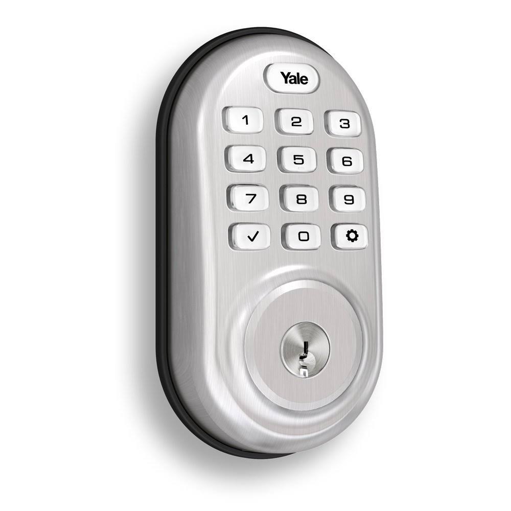 Satin Nickel Finish Push Button Deadbolt with Bluetooth Q893