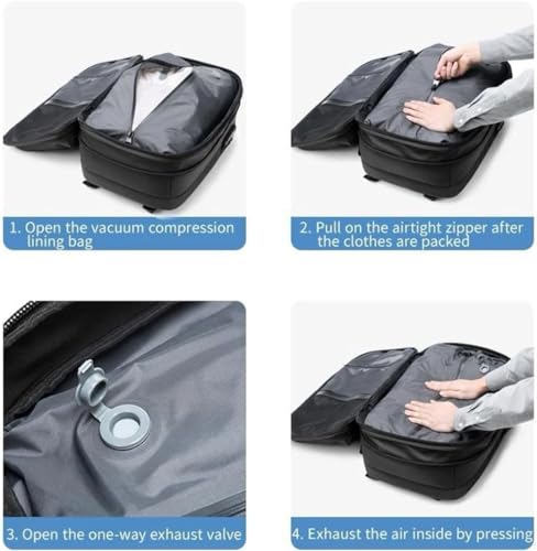 60L Expandable Water Resistant Backpack (Grey) Y904