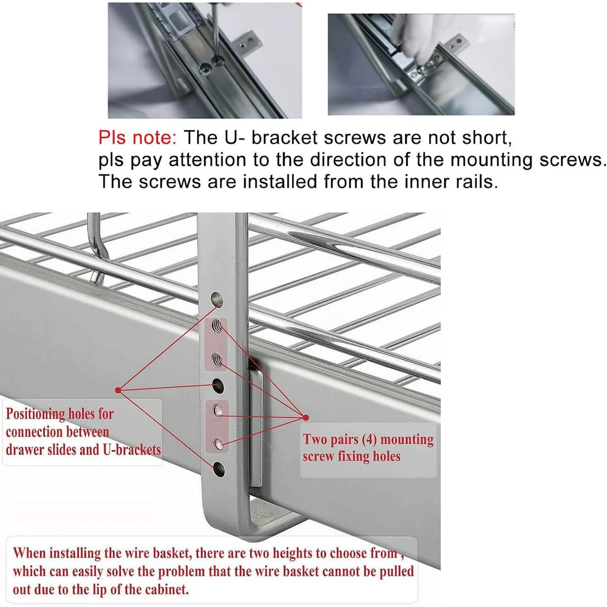 Chrome 14W x 21D 1 Tier Heavy-Duty Slide Out Shelf Wire Basket X61878