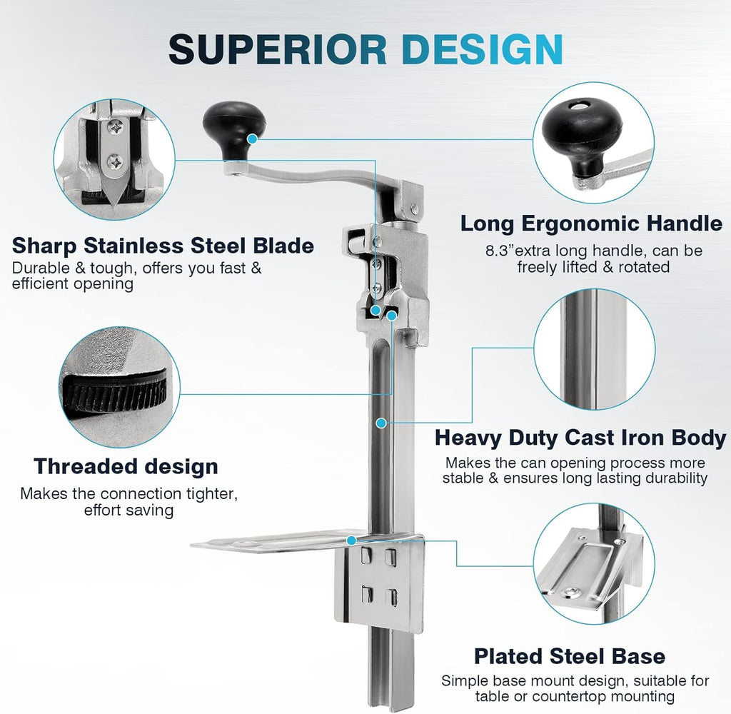 Heavy Duty Table Mount Manual Can Opener B78258