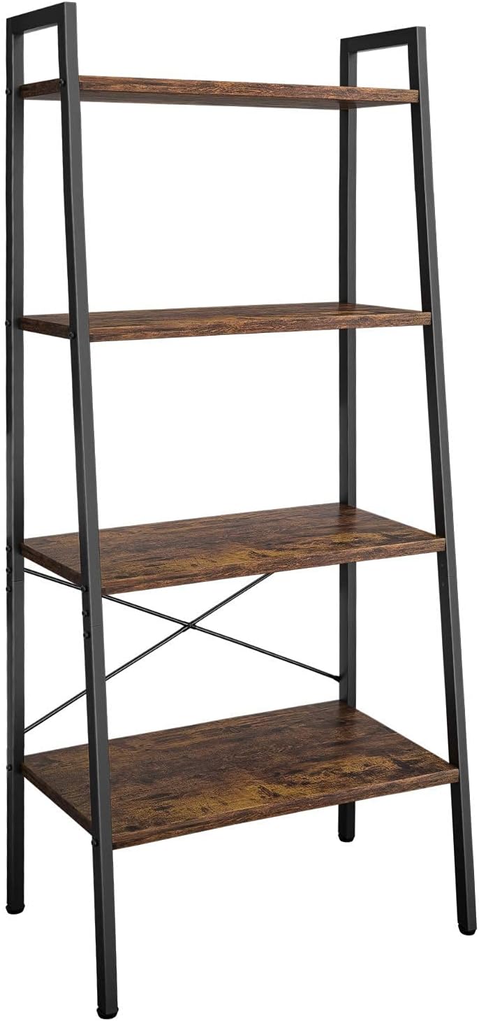 4-Tier Wood Ladder Shelf Bookcase M4070