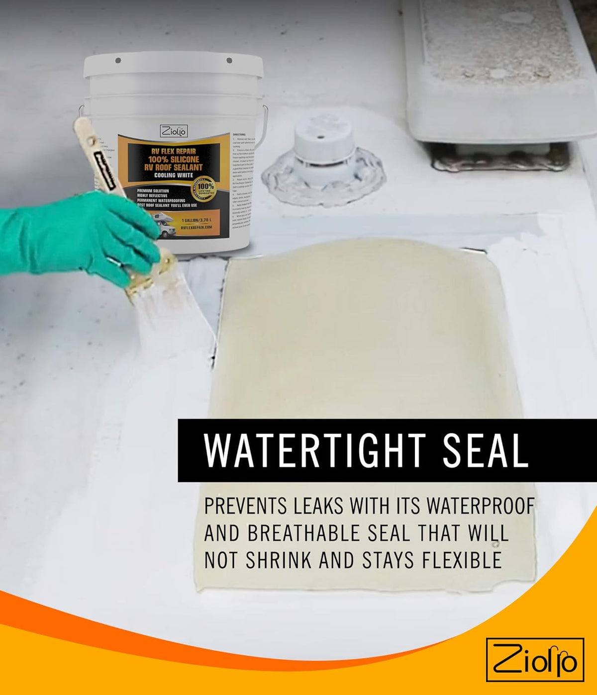 White 4-inch x 50 Foot Roll RV Flex Repair Tape N270
