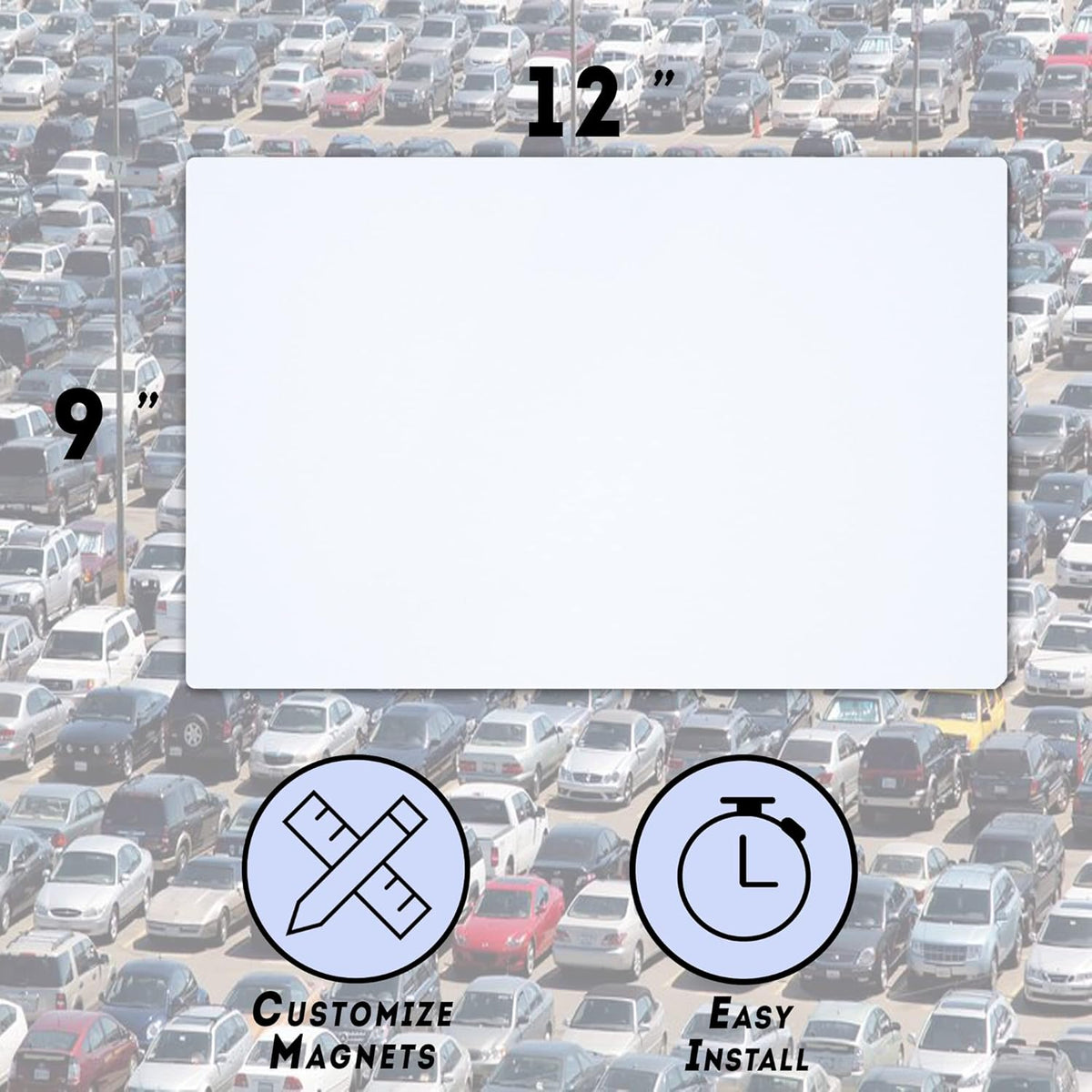 12x9 White Vinyl Car Magnet (10) C818654