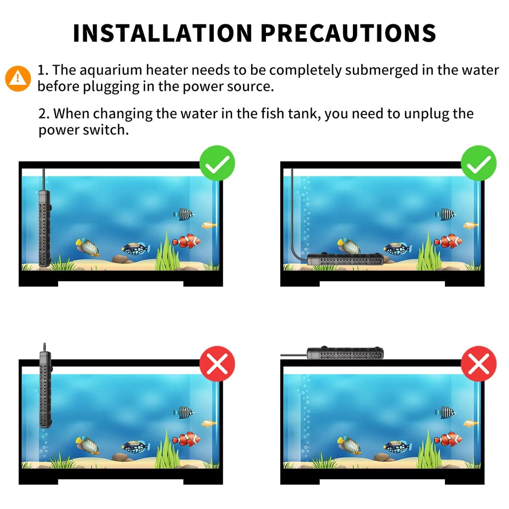 Aquarium Heater Submersible Fish Tank Heater P8978