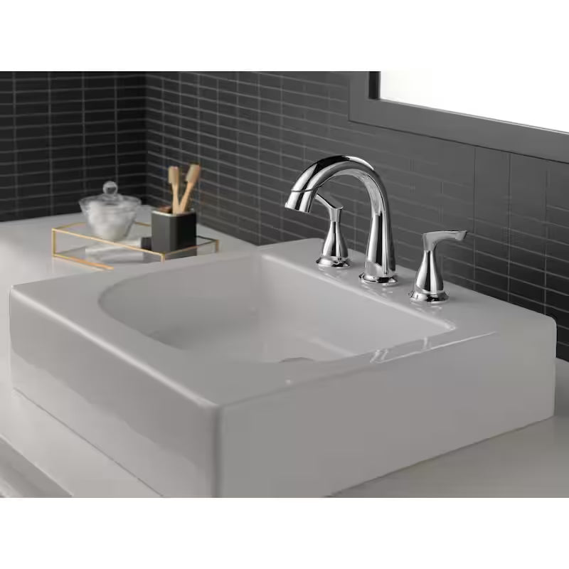8 in. Widespread 2-Handle Bathroom Faucet with Pull-Down Spout in Chrome H159