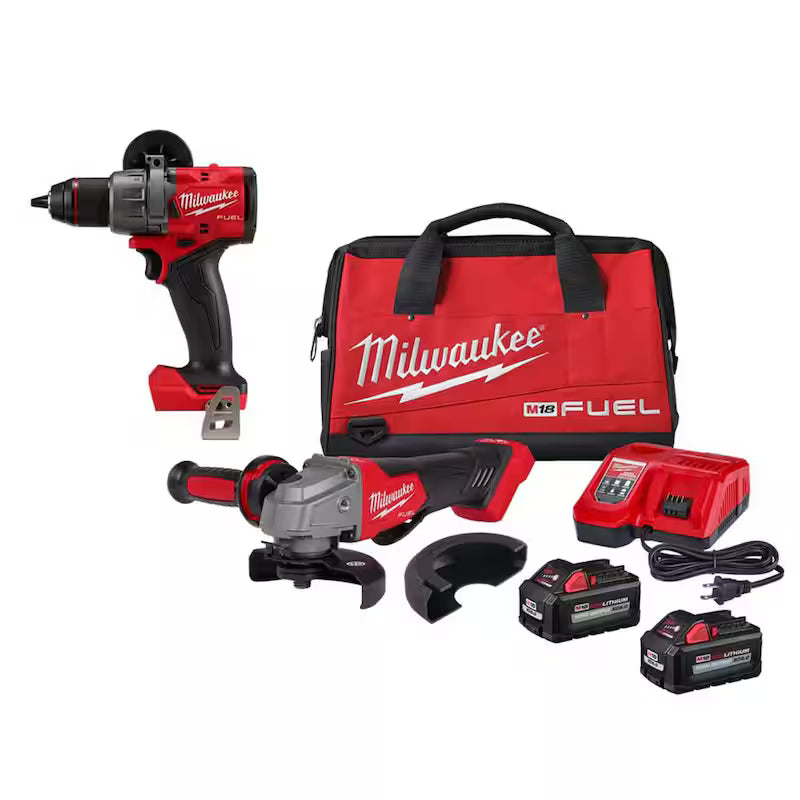 18V Lithium-Ion Brushless Cordless 4-1/2 in./5 in. Grinder and Hammer Drill B789638