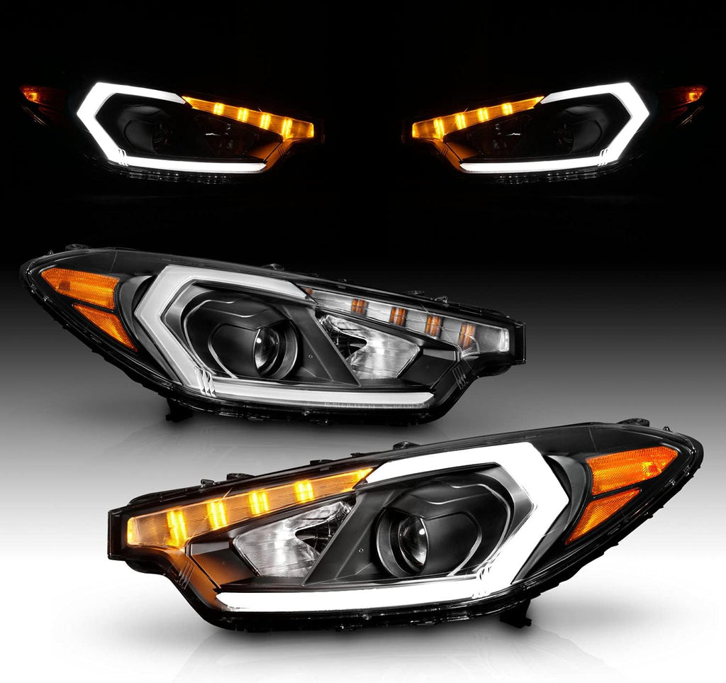 Black Replacement Headlights Assembly Pair M3531