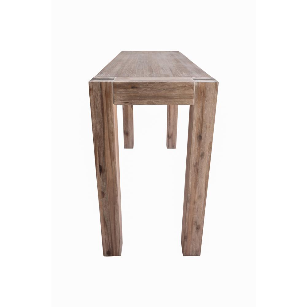 Brushed Driftwood Acacia Wood Media Console Table U17715