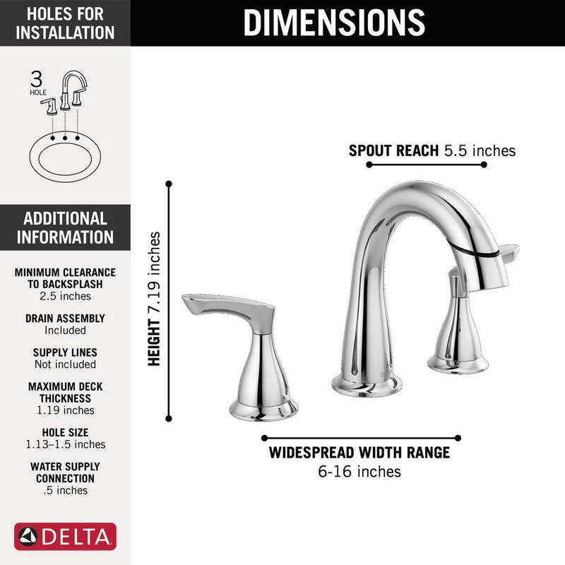8 in. Widespread 2-Handle Bathroom Faucet with Pull-Down Spout in Chrome H159