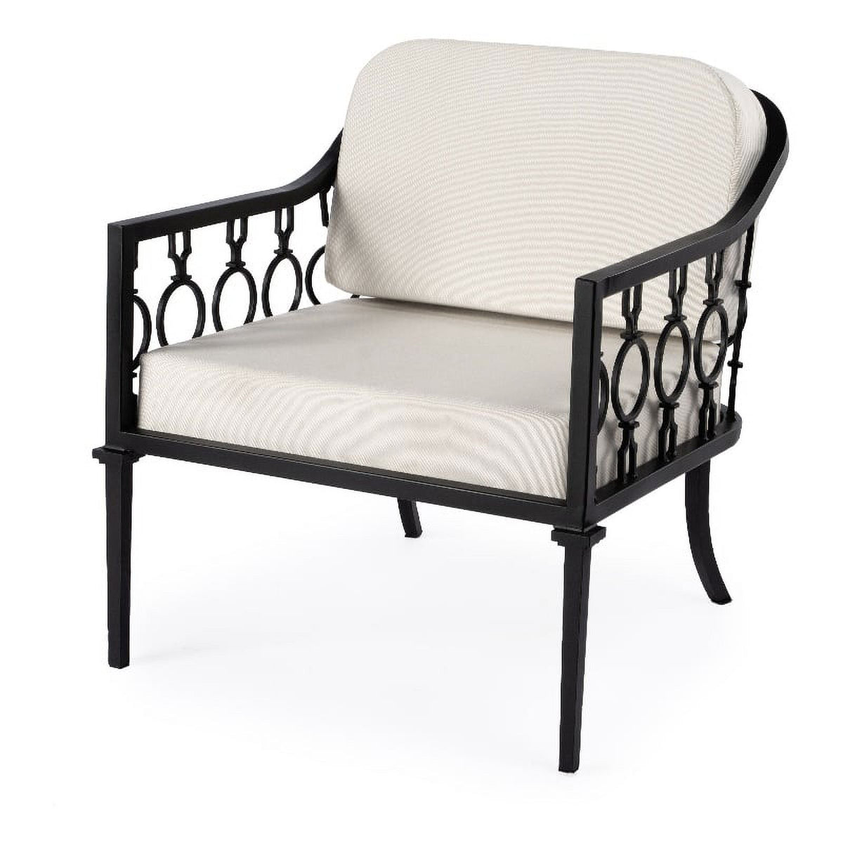 Black Outdoor Sofa and Lounge Chair 2-Piece Set C302733
