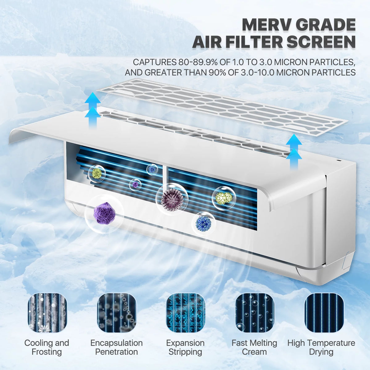 12000 BTU 22 SEER Mini Split Air Conditioner & Heater with WIFI G38204