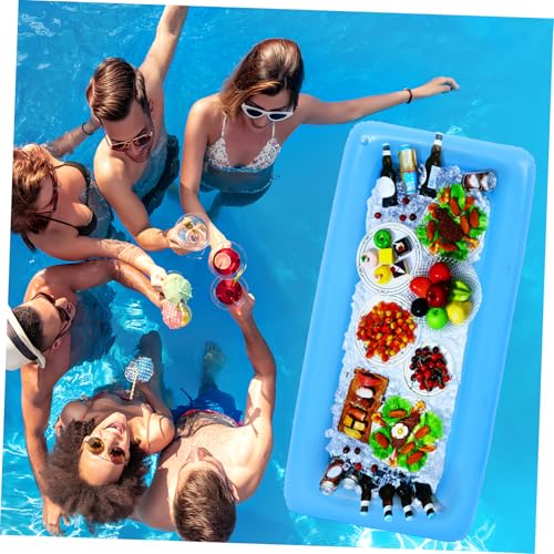 1 Set Inflatable Pool Serving Bar and Mesh Food Tent Set with Drain Plug H2692