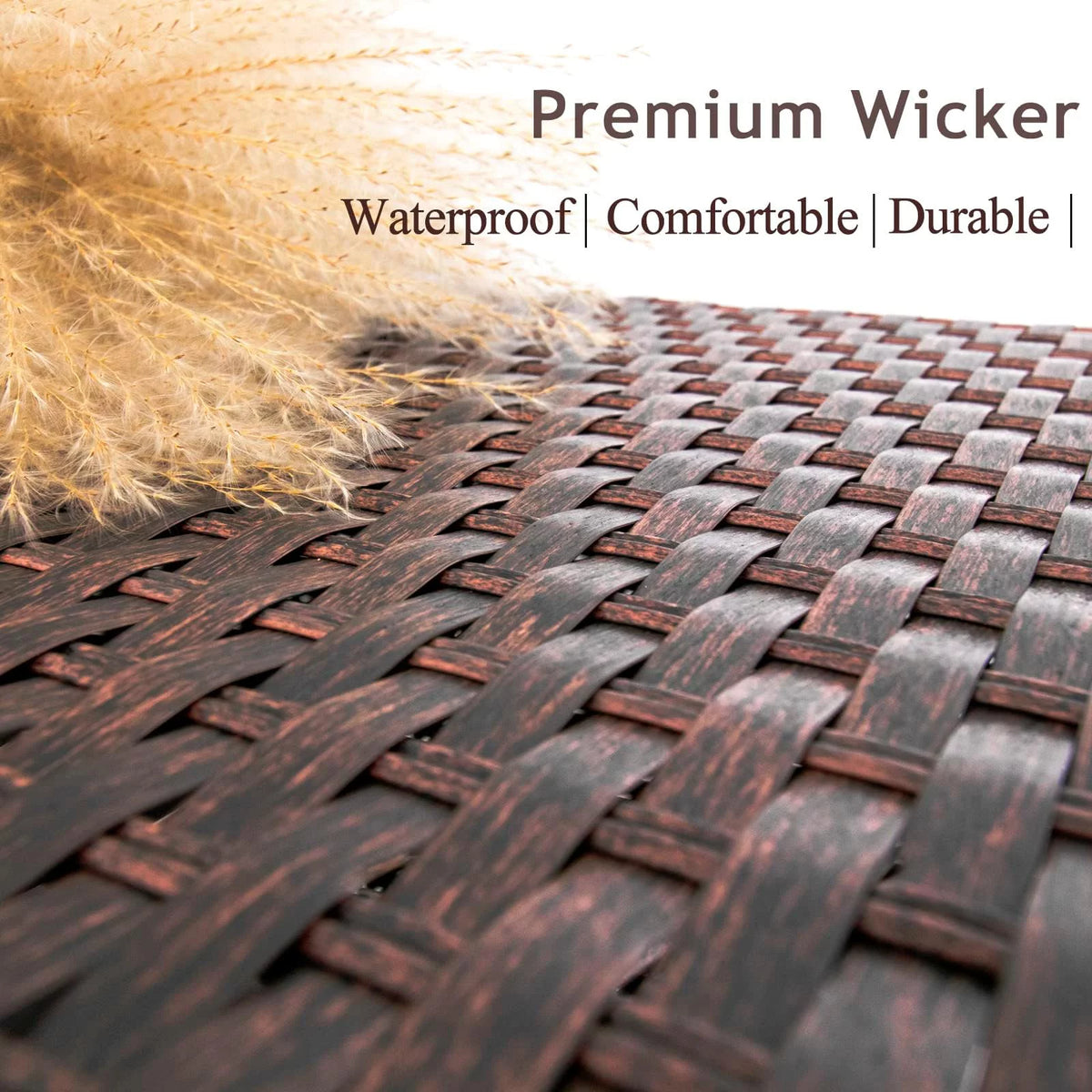 Outdoor Wicker Rattan Storage Box Table 70 Gallon Z75355