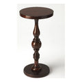 Wood Pedestal Table Cherry Brown Finish A88423
