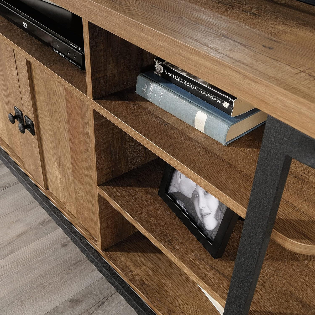 TV Credenza, Etched Oak Finish F6820