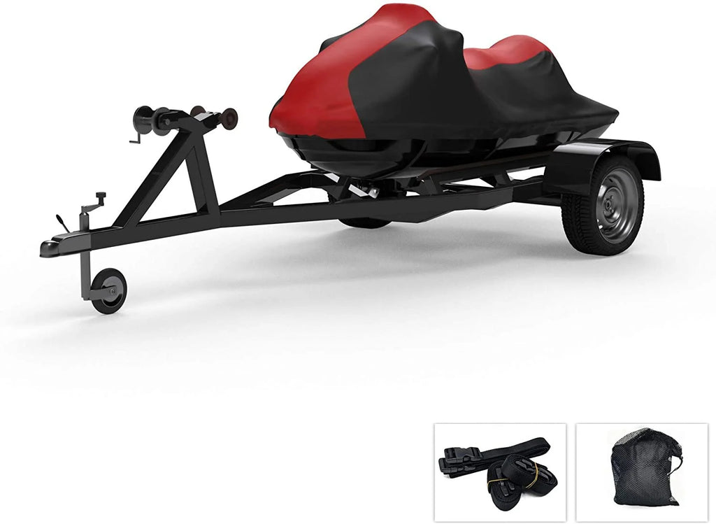 Red/Black Trailerable Jet Ski Cover with Storage Bag T630