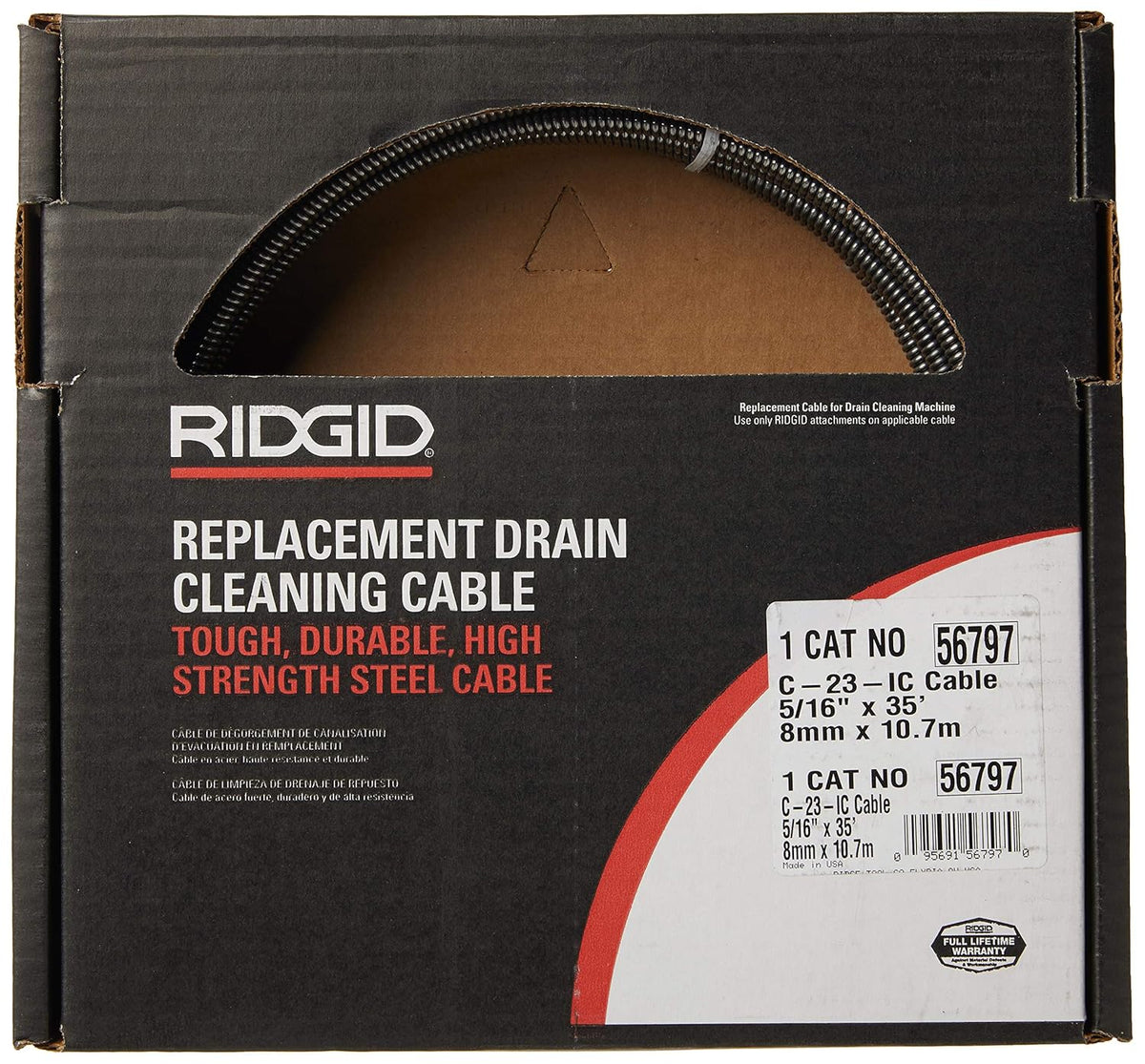 Drain Cleaning Cable, 5/16 In. x 35 ft. M79943