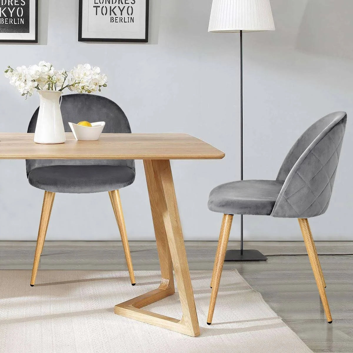 Velvet Dining Chair Set of 2 U585