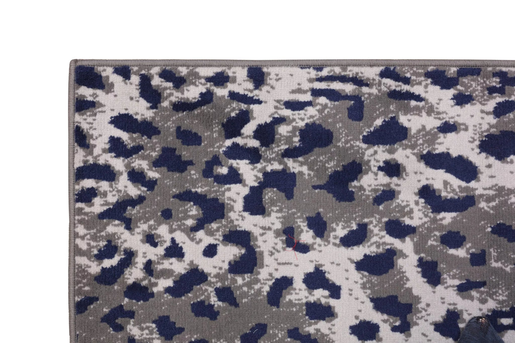 Leopard Print Area Rug 5 ft. x 8 ft. Dark Grey S111
