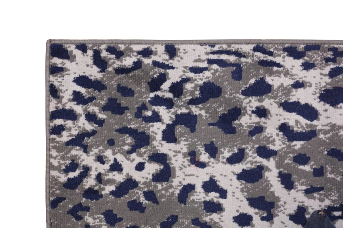 Leopard Print Area Rug 5 ft. x 8 ft. Dark Grey S111
