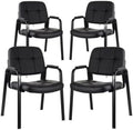 Black Bonded Leather Guest Chair 4 Pack P50679