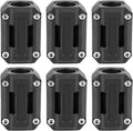 Black 3 Pair Universal Motorcycle Bumper Blocks Engine Guard Y1301