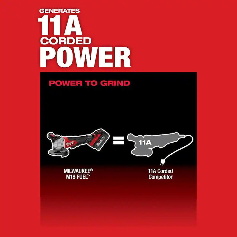 18V Lithium-Ion Brushless Cordless 4-1/2 in./5 in. Grinder and Hammer Drill B789638
