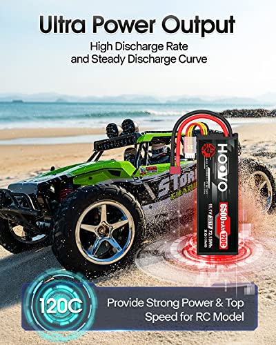 7.4V 70C 6200mAh 2S Lipo Battery Hard Case with Plug 2 Packs G372934