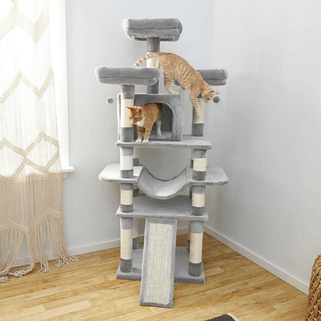 68-in Faux Fur Cat Tree Condo M884865