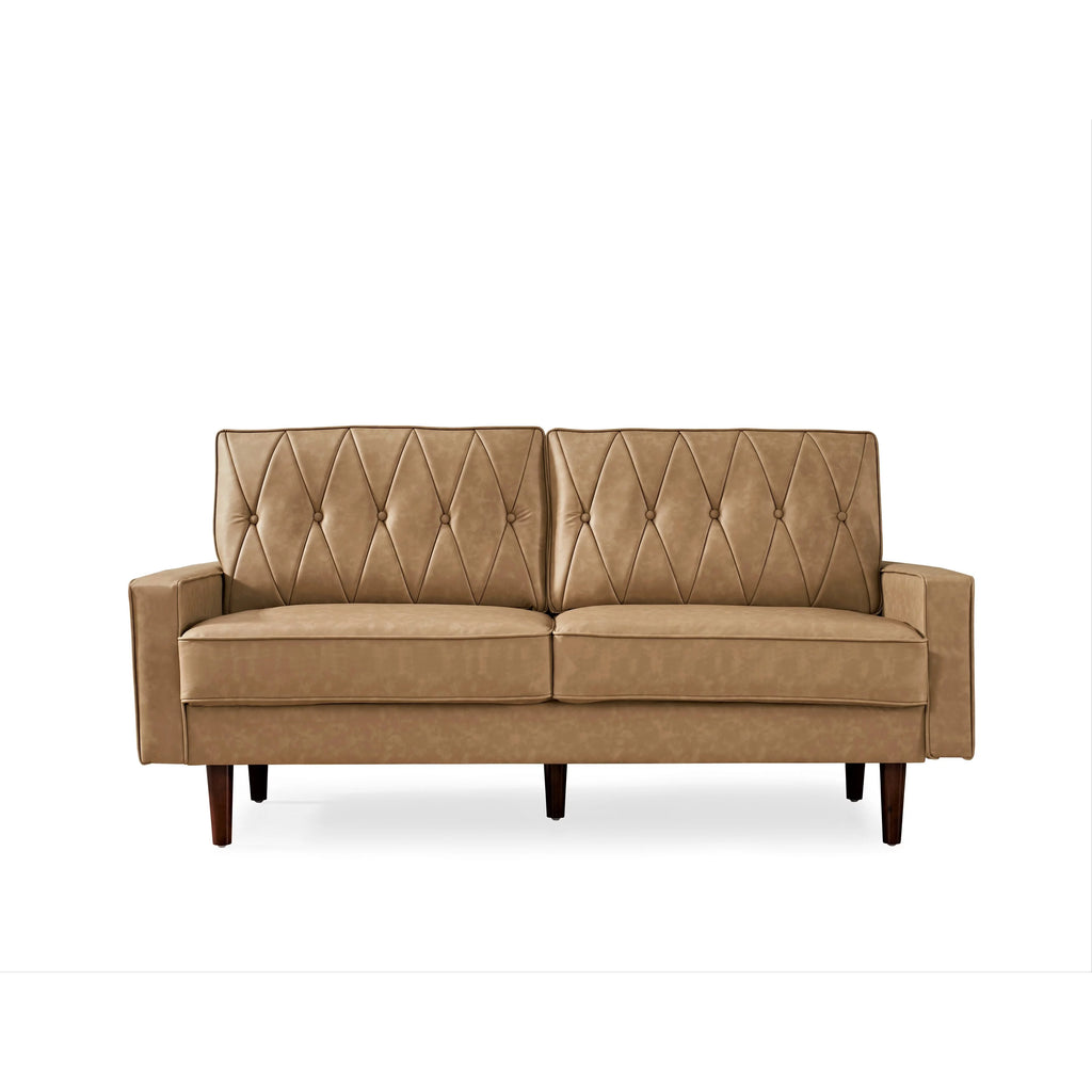 Faux Leather Cushion Back Sofa B63905