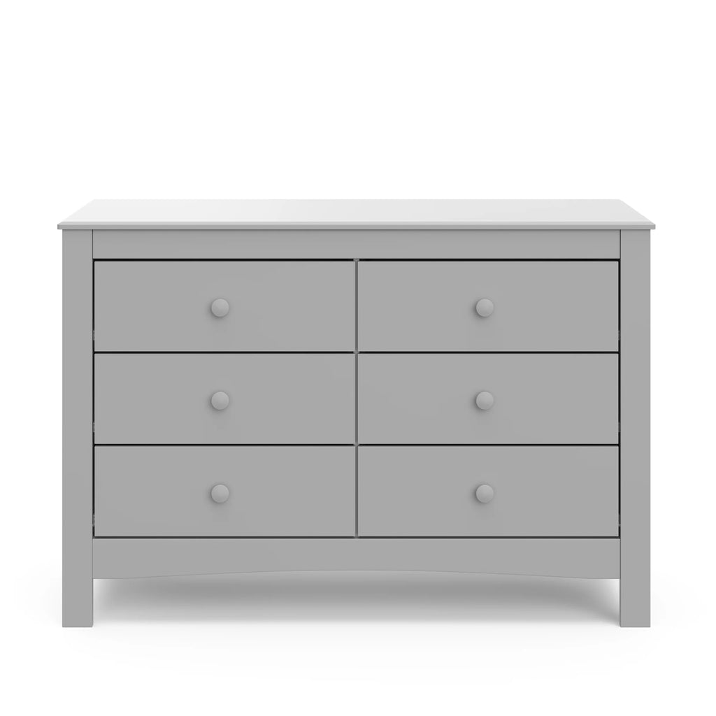 White 6 Drawer Double Dresser W53661
