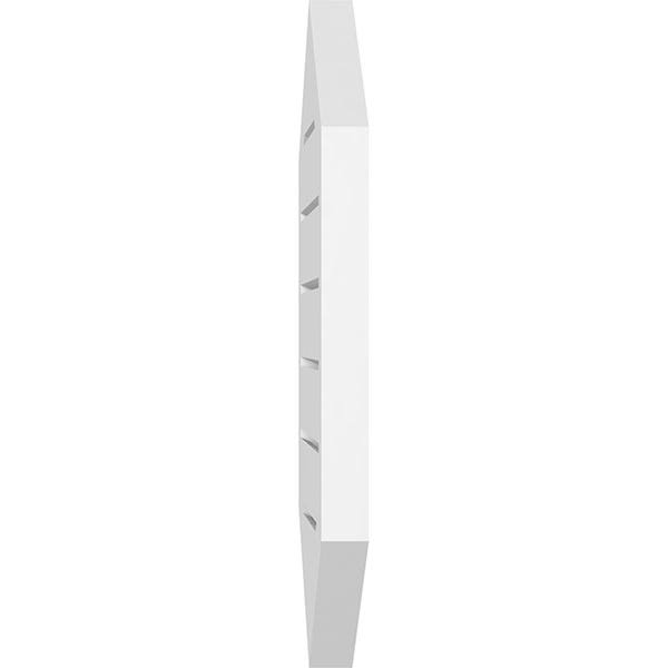 14x22W x 40x22H Vertical Peaked Surface Mount PVC Gable Vent 4/12 Pitch M56013