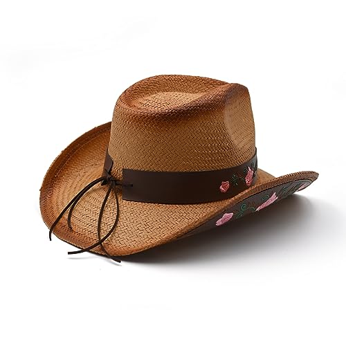 Straw Cowboy Hat with Two Decorative Bands L24249