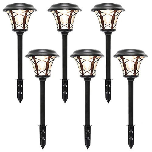 6 Pack Solar Powered Pathway Lights, Warm White D27242