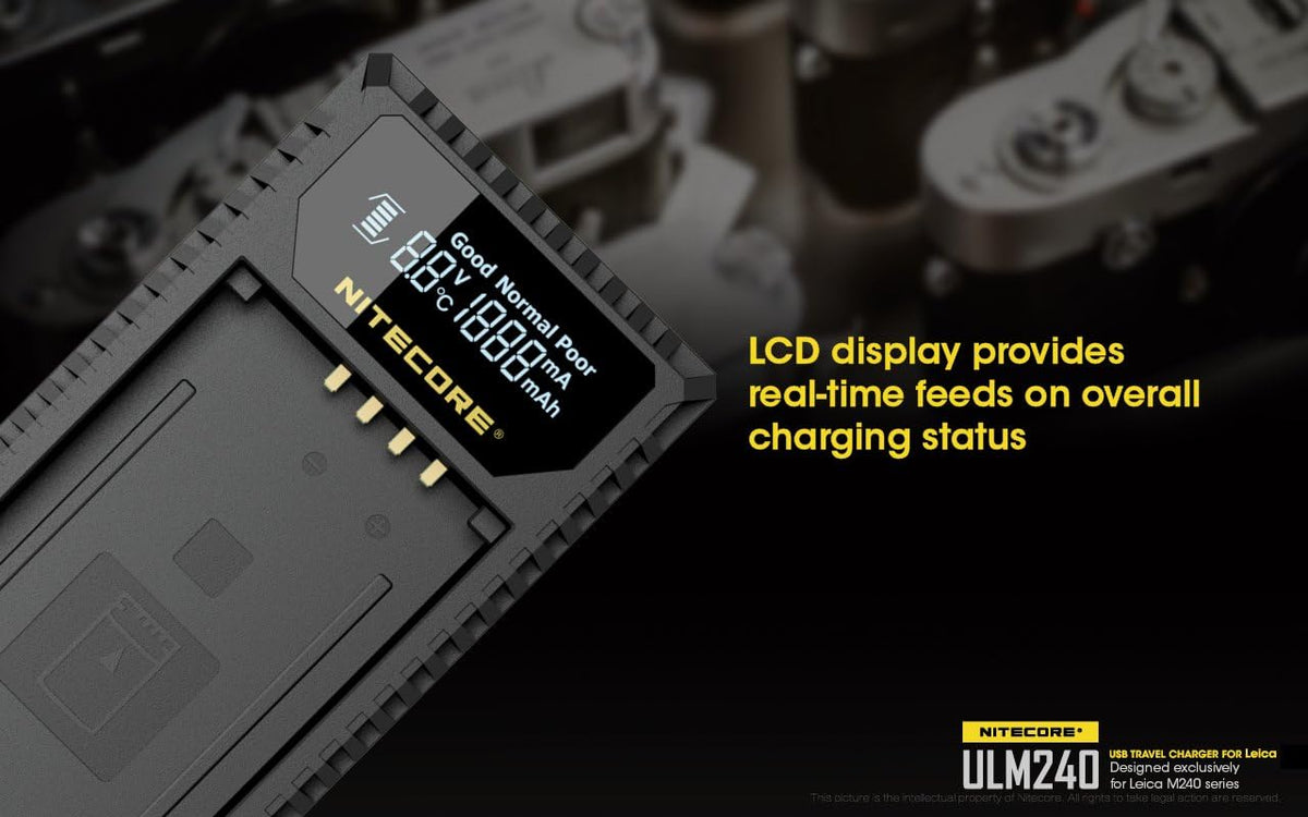 USB Charger for Leica BP-SCL2 Batteries L628