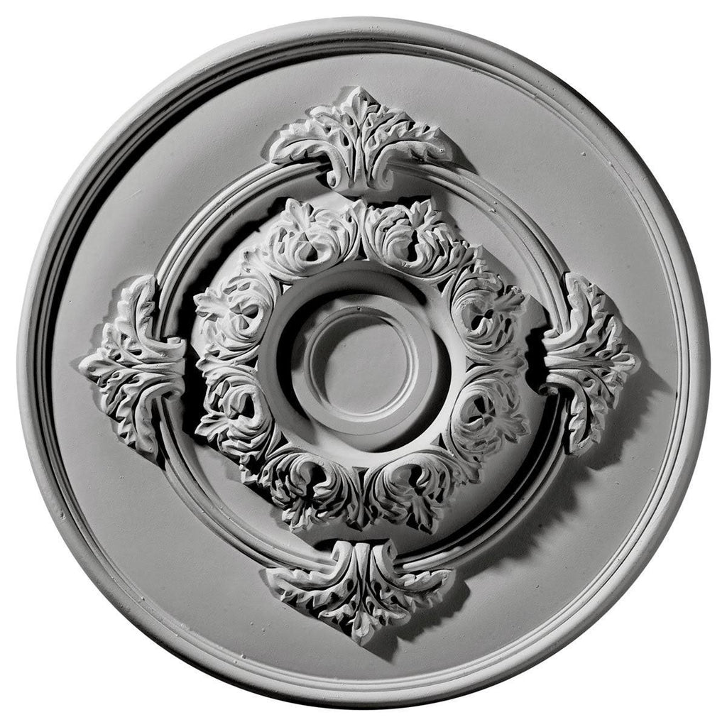 13 3/4x22OD x 1x22P Ceiling Medallion Hand-Painted Cloud Burst Crackle O387886