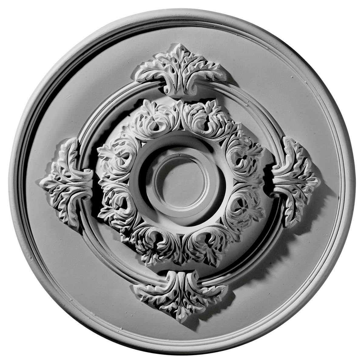 13 3/4x22OD x 1x22P Ceiling Medallion Hand-Painted Cloud Burst Crackle O387886