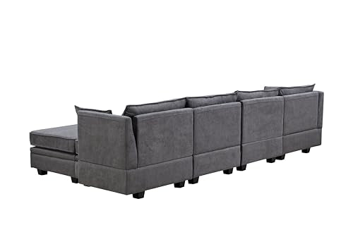 Beige Chenille 2 Piece L-Shape Modular Sectional Sofa F748