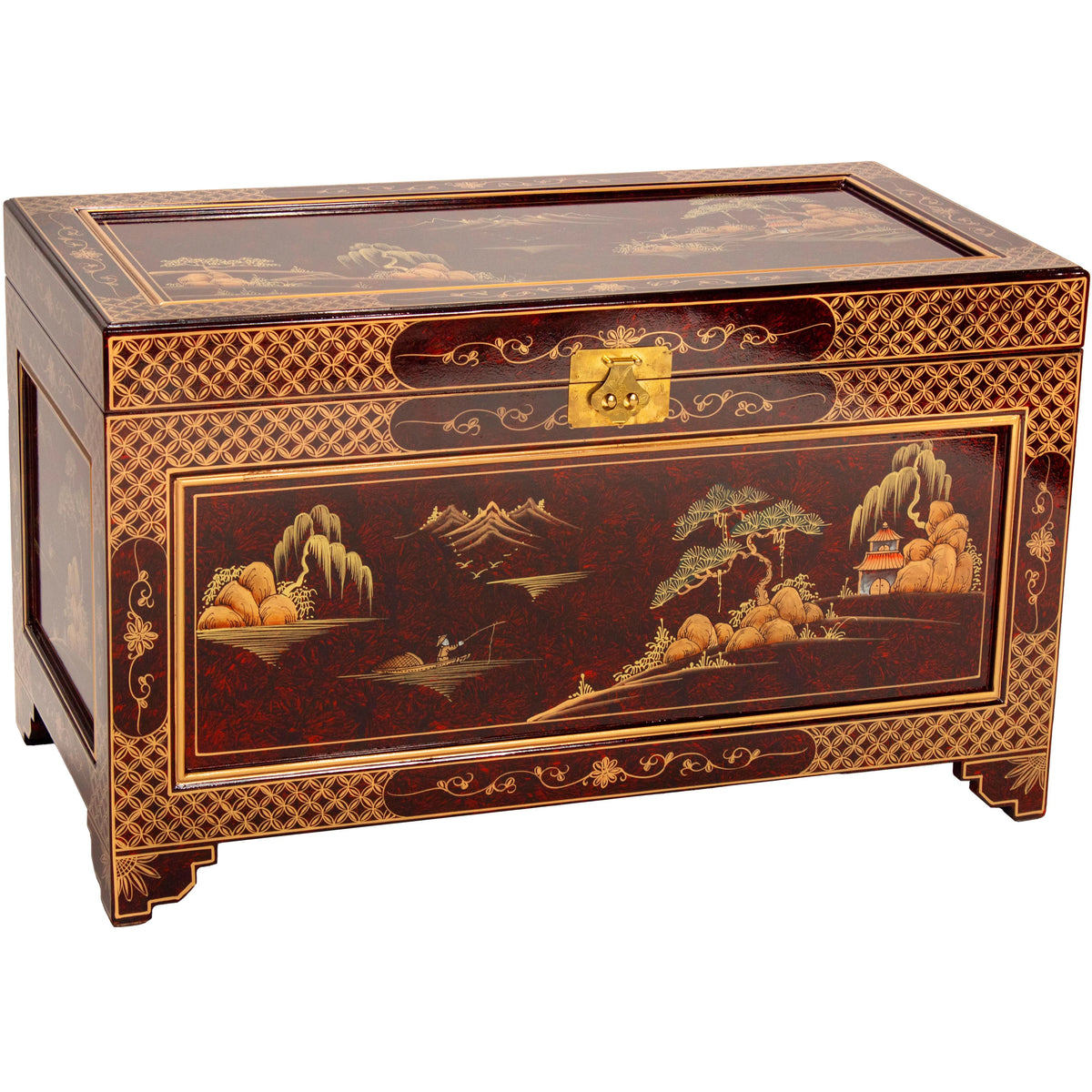 Lacquer and Wooden Storage Trunk K280